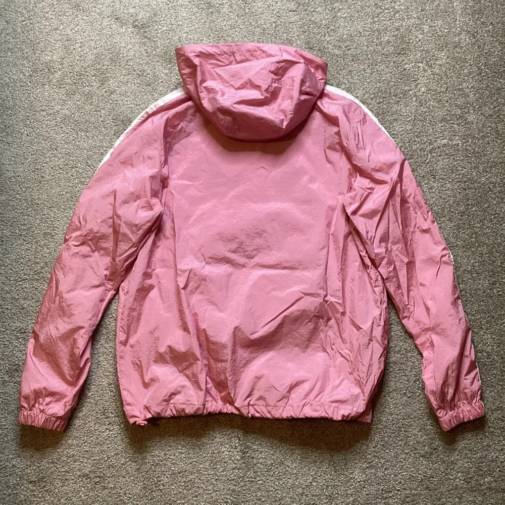 Ellesse Tonvilli Windbreaker Jacket Anorak Hoody Hooded Pink Medium Kangaroo - Picture 9 of 9